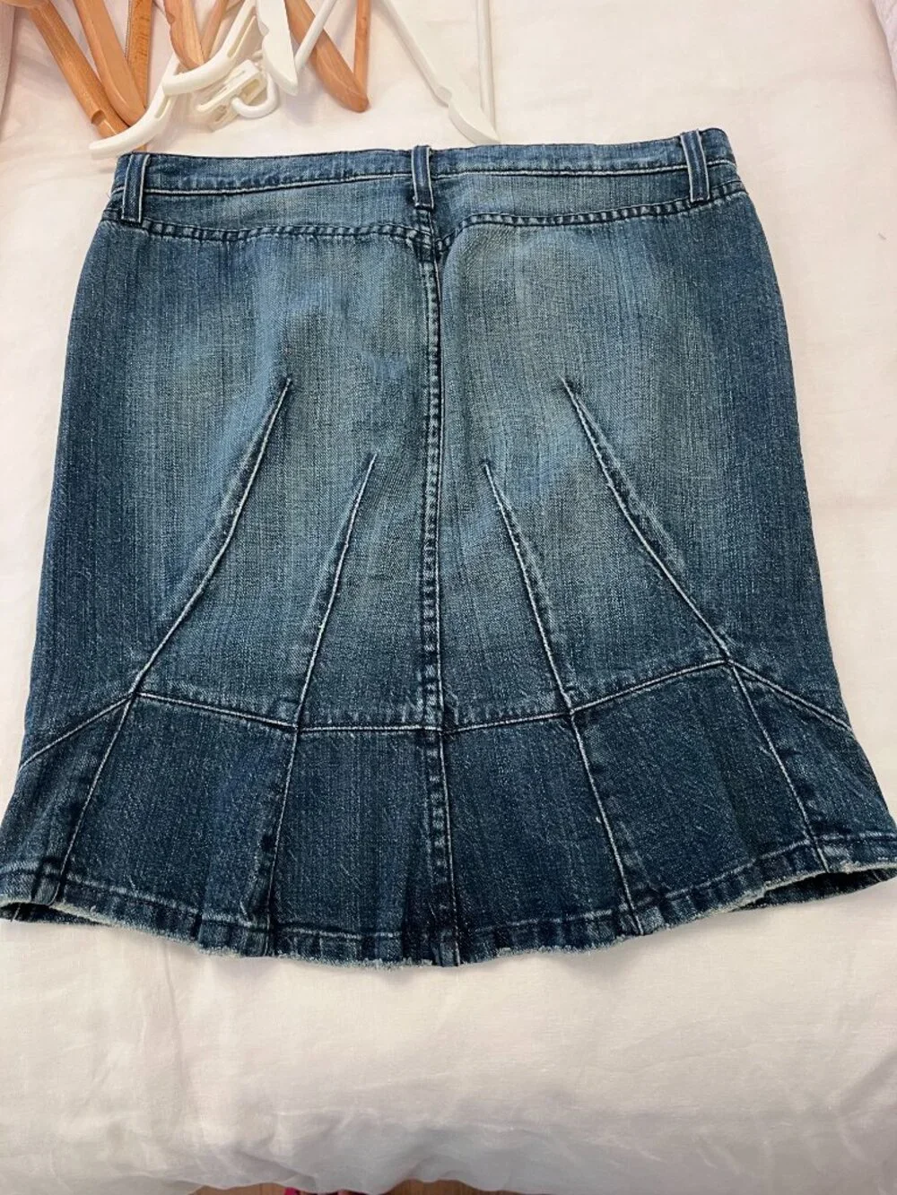 JUICY COUTURE Low Rise Denim Pencil Skirt/Knee Length,Authentic Y2K,SZ L, US8-10 - Picture 10 of 11